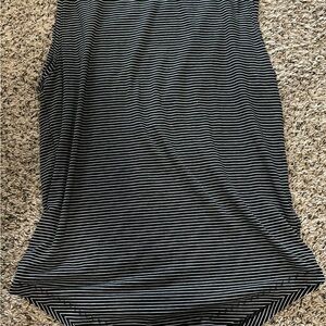 Lululemon Athletica Black and White Striped Tank Top